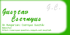 gusztav csernyus business card